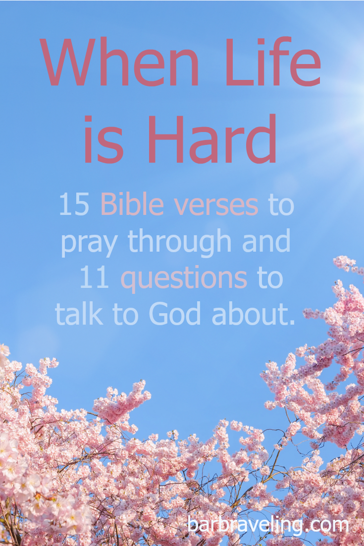 You know those days when life is harder than hard? Those are the days we really need to visit with God about life and get His perspective. These Bible verses and questions will help with that.